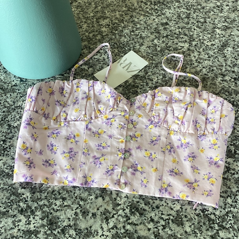 NWT ZARA flower tank